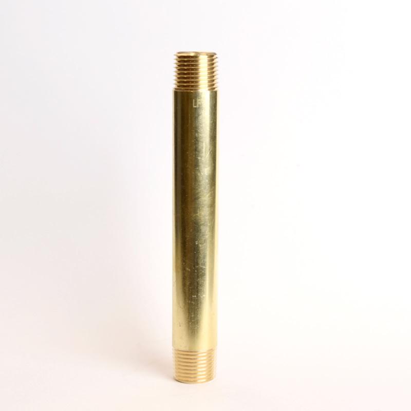ATC 1/2 in. MPT X 1/2 in. D MPT Yellow Brass Nipple 6 in. L, Pack of 5