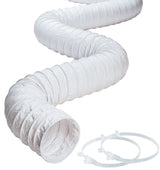 Deflect-O 8 ft. L X 3 in. D White Vinyl Vent Hose
