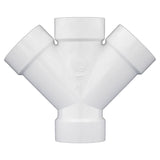 Charlotte Pipe Schedule 40 3 in. Hub X 3 in. D Hub PVC Double Wye 1 pk