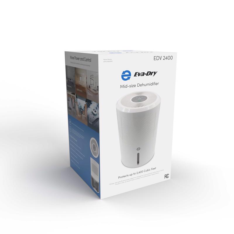 Eva-Dry 2400 ft 1.8 L Mid-Size Electric Dehumidifier