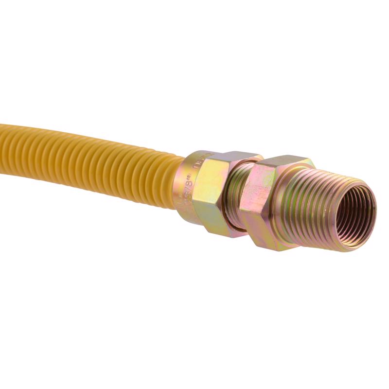 Eastman 1/2 in. MIP in. X 1/2 in. D MIP 36 in. Stainless Steel Gas Appliance Connector