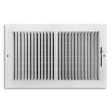 Tru Aire 8 in. H X 14 in. W 2-Way Powder Coat White Steel Wall/Ceiling Register