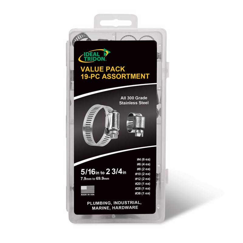 Ideal Tridon 5/16 in. 2-3/4 in. SAE 4' SAE 6 Silver Hose Clamp Stainless Steel
