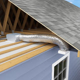 Imperial MEA-0825 Air Duct, 25 ft L, Polyester, Silver