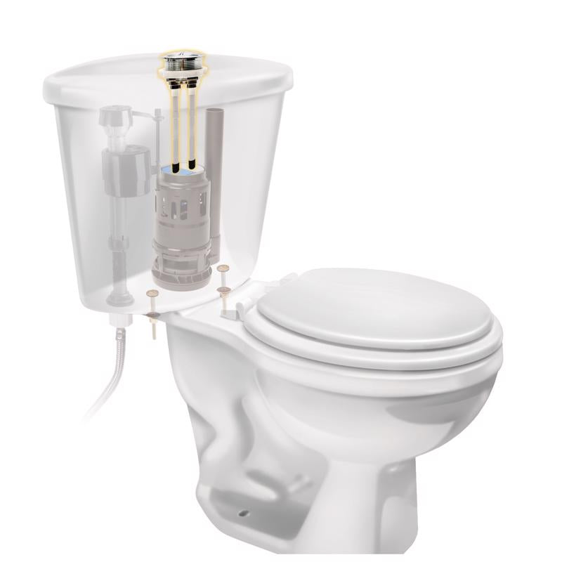 Fluidmaster Flush Lever - Push Button Silver/White Chrome