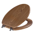 Oakbrook Collection Sheridan Elongated Oak Polypropylene Toilet Seat