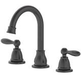 Oakbrook Collection Jennifer Matte Black Traditional Widespread Bathroom Sink Faucet 8 in.