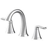 Oakbrook Collection Chloe Chrome Contemporary Widespread Bathroom Sink Faucet 8 in.