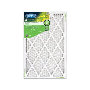 BestAir 14 in. W X 30 in. H X 1 in. 8 MERV Pleated Air Filter 1 pk, Pack of 12