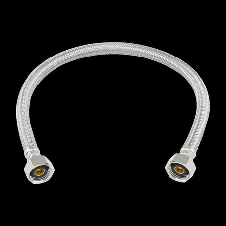BrassCraft Plumbshop 1/2 in. D X 1/2 in. D X 20 ft. L Braided Stainless Steel Hose