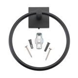 OakBrook Collection Matte Black Towel Ring Die Cast Zinc