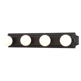 Boston Harbor 045234-VB Vanity Bar Fixture, 100 W, 4-Lamp, G Lamp, Steel Fixture, Venetian Bronze Fixture
