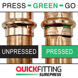 QuickFitting 1/2 in. Press in. Press in. Copper Coupling without Stop 10 pk