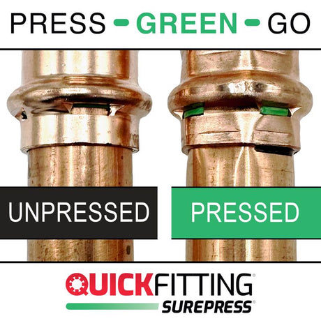 QuickFitting 3/4 in. Press in. Press in. Copper Coupling without Stop 10 pk