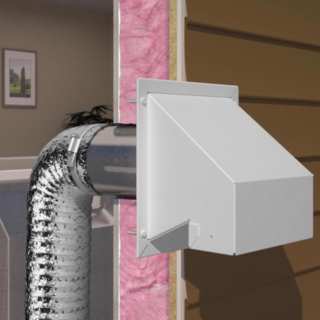 Imperial 6 in. D White Galvanized Steel Wall Exhaust Hood