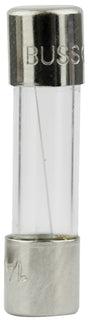Bussmann BP/GMA-750MA Tube Fuse, 750 mA, 250 VAC, 35 A, 10 kA Interrupt, Glass Body, GMA, Fast Acting Fuse