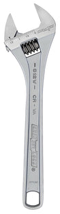 Channellock WIDEAZZ Series 812W Adjustable Wrench, 12 in OAL, 1.54 in Jaw, Steel, Chrome-Plated, Plain Grip Handle