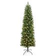 Hometown Holidays 357-6378TSL70LW5 Cedar Spruce Slim Tree, 7 ft H