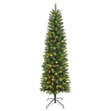 Hometown Holidays 357-6378TSL70LW5 Cedar Spruce Slim Tree, 7 ft H