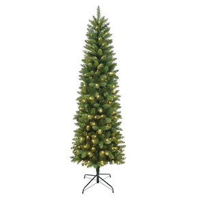 Hometown Holidays 357-6378TSL70LW5 Cedar Spruce Slim Tree, 7 ft H