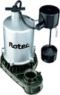 Flotec FPZT7550 Sump Pump, 7.9 A, 115 V, 1 hp, 1-1/2 in Outlet, 29 ft Max Lift Head, 4980 gph, Zinc Housing Material