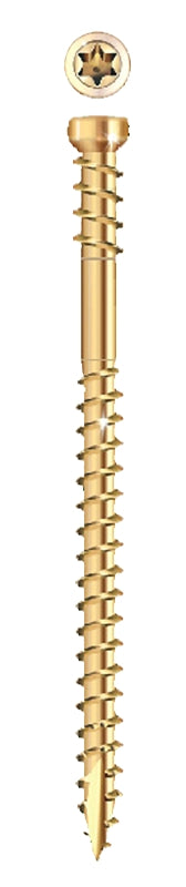 GRK Fasteners RT Series 119077 Screw, #8 Thread, 2 in L, Trim Head, Star Drive, Steel, Climatek, 100 PK