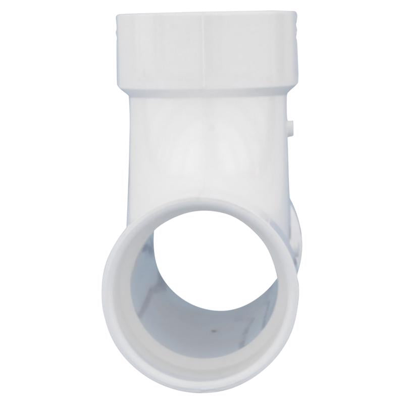 Charlotte Pipe 4 in. Hub X 4 in. D Hub PVC 2-Way Cleanout Tee 1 pk