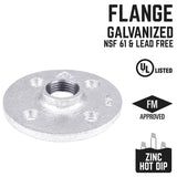 STZ Industries 1/2 in. FIP each Galvanized Malleable Iron Floor Flange, Pack of 5