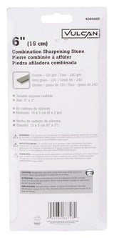 Vulcan CLP0034S-6 Sharpening Stone, 6 in L, 2 in W, 1 in Thick, 120, 240 Grit, Coarse, Fine, Silicon Carbide Abrasive