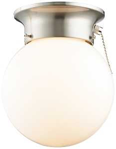 Boston Harbor F3015-3375-BN Ceiling Light Fixture, 0.5 A, 120 V, 60 W, 1-Lamp, CFL Lamp, Metal Fixture