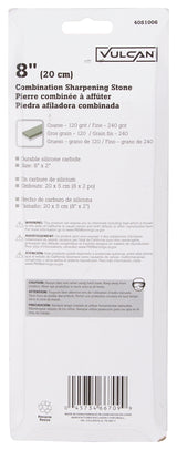 Vulcan CLP0034S-8 Sharpening Stone, 8 in L, 2 in W, 1 in Thick, 120, 240 Grit, Coarse, Fine, Silicon Carbide Abrasive