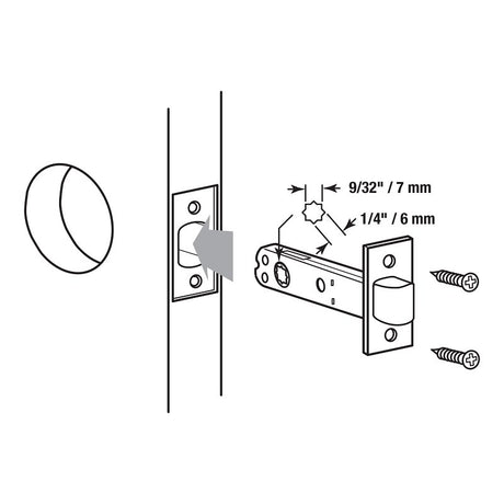 Defender Security E 2281 Passage Knob, Knob Handle, Steel, Brass