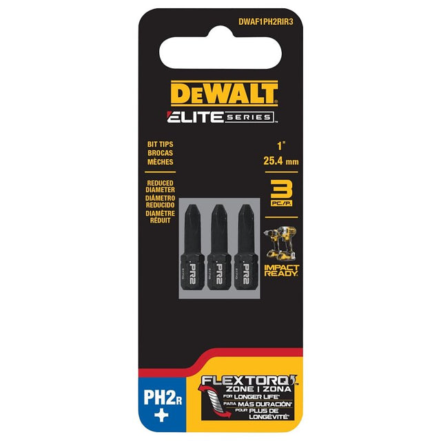 DEWALT ELITE Series DWAF1PH2RIR3 Insert Bit, Star Drive, 1/4 in Shank, Hex Shank, 1 in L, Steel