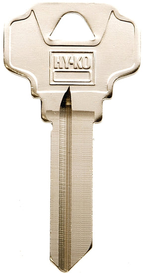 Hy-Ko 11010SC4D Key Blank, Brass, Nickel, For: Schlage Cabinet, House Locks and Padlocks, SC4D Key Number, Pack of 10