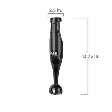 Black+Decker HB2401B Immersion Blender, 200 W, 2-Speed, Black