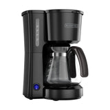 Black+Decker CM0700BZ Coffee Maker, 5 Cup, Plastic, Black, One-Touch Control