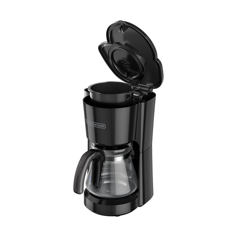 Black+Decker CM0700BZ Coffee Maker, 5 Cup, Plastic, Black, One-Touch Control