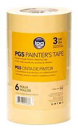 IPG PG5...129R Masking Tape, 60 yd L, 1.41 in W, 6.3 mil Thick, Paper Backing, Beige