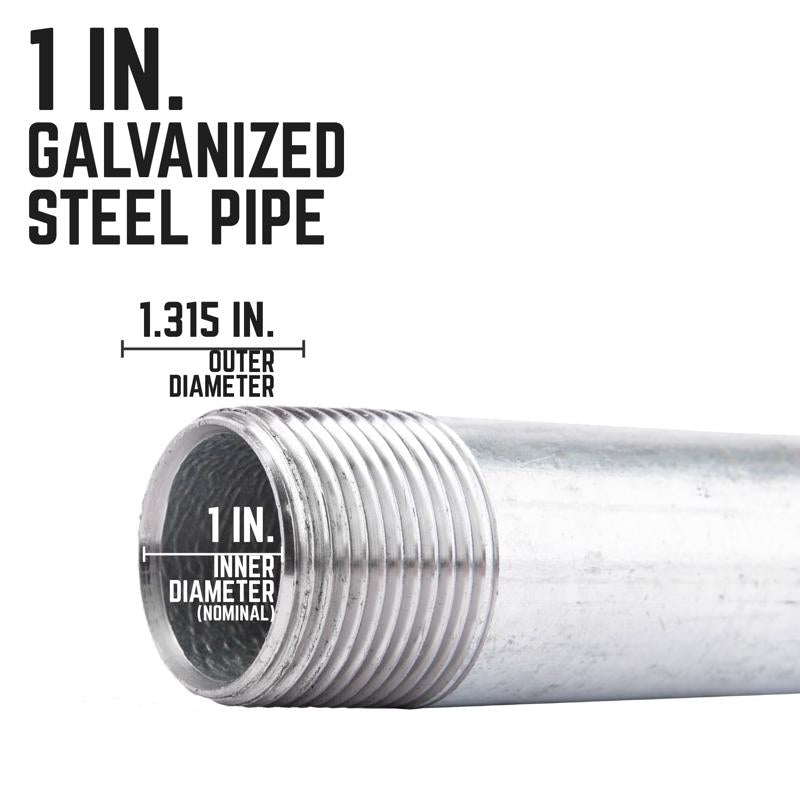 STZ Industries 1 in. MIP each X 1 in. D MIP Galvanized Steel 4-1/2 in. L Nipple, Pack of 5