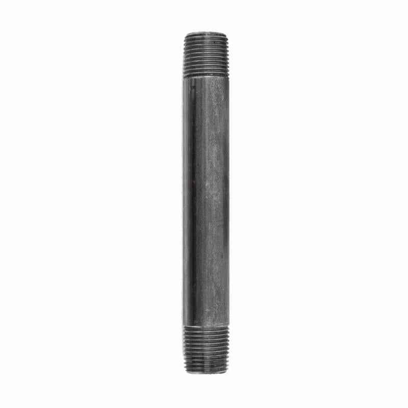 STZ Industries 1/4 in. MIP each X 1/4 in. D MIP Black Steel 6 in. L Nipple, Pack of 5