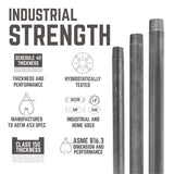 STZ Industries 1/4 in. MIP each X 1/4 in. D MIP Black Steel 6 in. L Nipple, Pack of 5