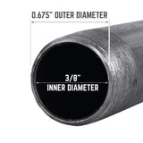 STZ Industries 3/8 in. MIP each X 3/8 in. D MIP Black Steel 5 in. L Nipple, Pack of 5