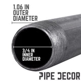 STZ Industries 3/4 in. MIP each X 3/4 in. D MIP Black Steel 2-1/2 in. L Nipple, Pack of 5