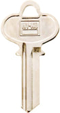Hy-Ko 11010DE5 Key Blank, Brass, Nickel, For: Dexter Cabinet, House Locks and Padlocks, DE5 Key Number, Pack of 10