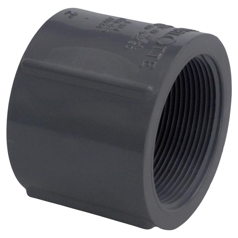 Charlotte Pipe Schedule 80 2 in. FPT X 2 in. D FPT PVC Coupling 1 pk
