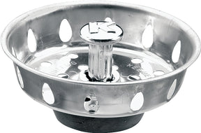 Plumb Pak PP820-25 Basket Strainer with Adjustable Post, 3.3 in Dia, Stainless Steel