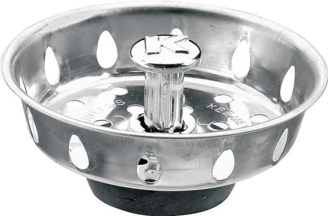 Plumb Pak PP820-25 Basket Strainer with Adjustable Post, 3.3 in Dia, Stainless Steel