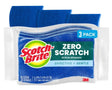 Scotch-Brite MP-3 Scrub Sponge, 4.4 in L, 2.6 in W, 0.8 in Thick, Cellulose, Blue