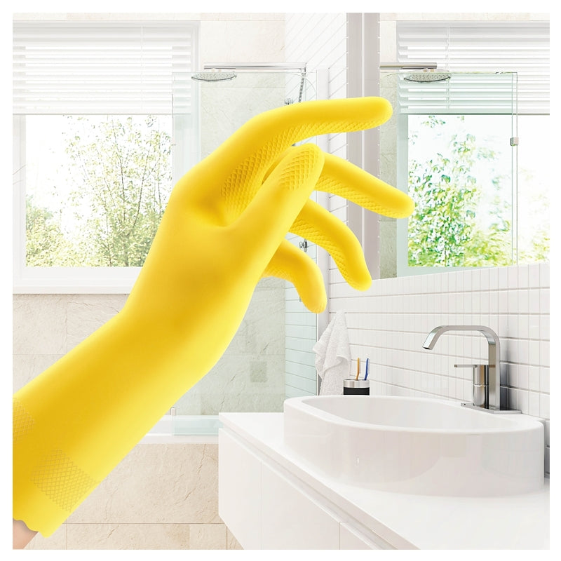 Playtex HandSaver Series 163673 Reusable Gloves, L, Latex/Neoprene/Nitrile, Yellow, Pack of 6