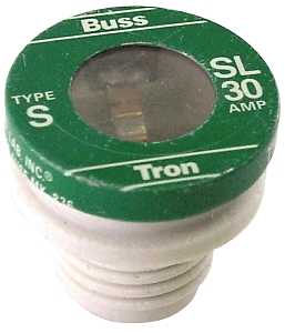 Bussmann SL-30 Plug Fuse, 30 A, 125 V, 10 kA Interrupt, Low Voltage, Time Delay Fuse